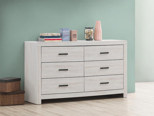 Brantford - Brantford 6-drawer Dresser Coastal White