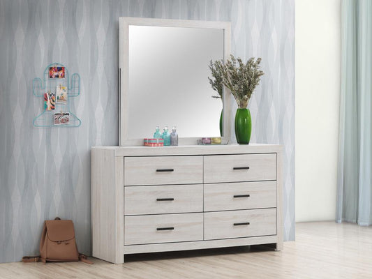 Brantford - Brantford Rectangle Dresser Mirror Coastal White