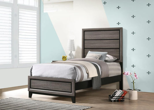 Watson - Watson Twin Panel Bed Grey Oak