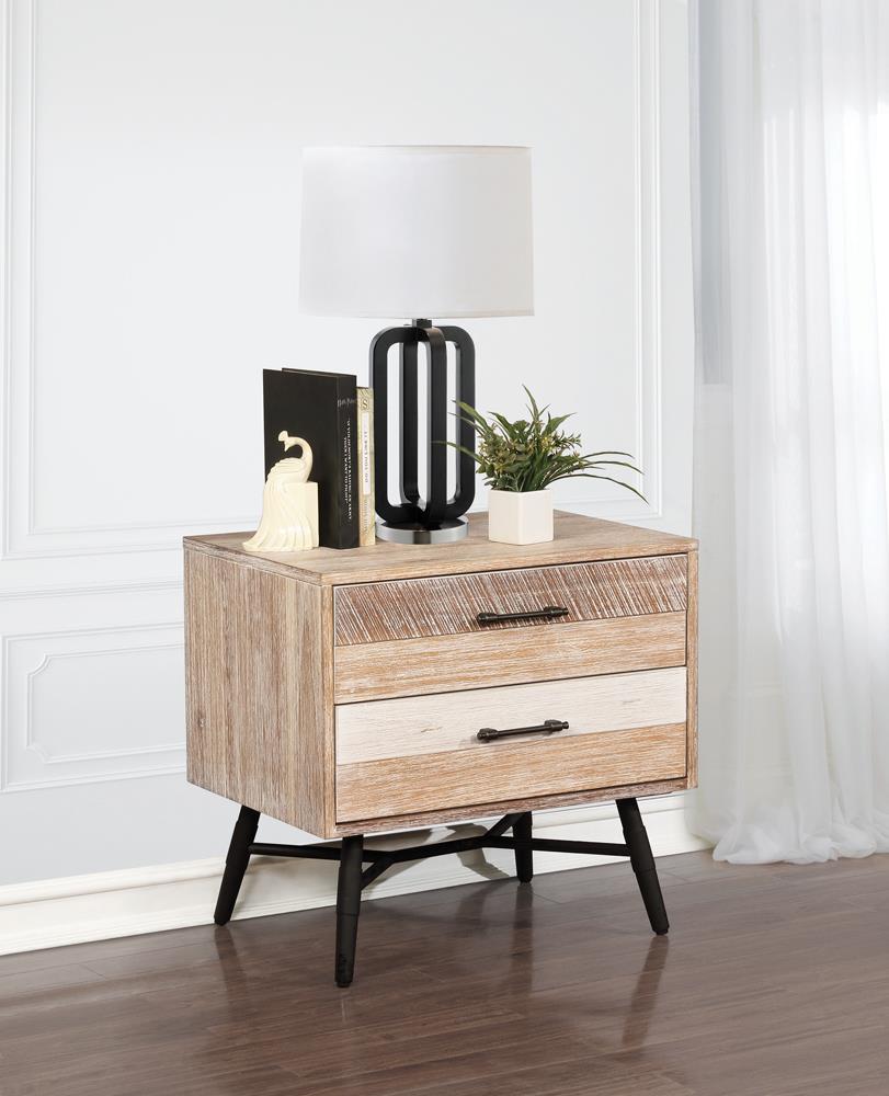 Marlow - Marlow 2-drawer Nightstand Rough Sawn Multi