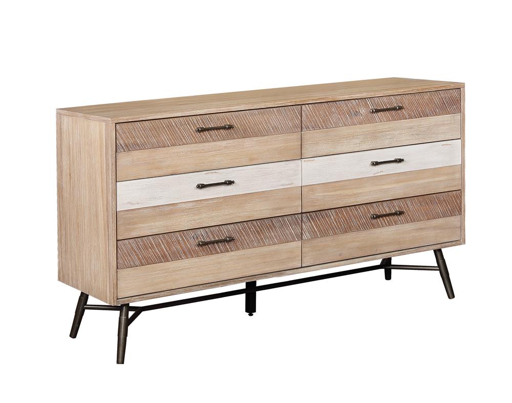 Marlow - Marlow 6-drawer Dresser Rough Sawn Multi