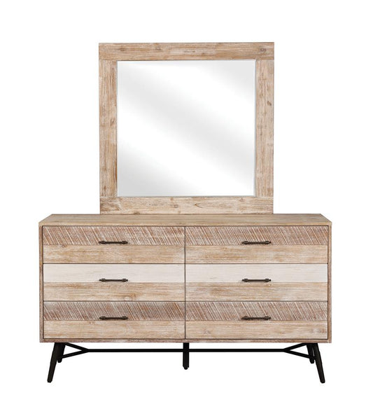 Marlow - Marlow Rectangular Mirror Rough Sawn Multi