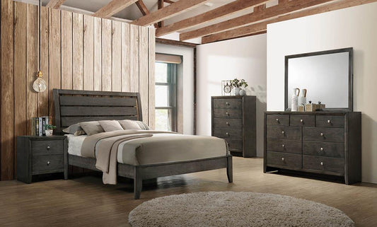 Serenity - Serenity 5-piece Full Sleigh Bedroom Set Mod Grey