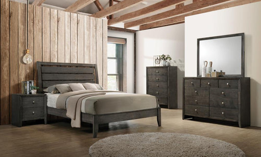Serenity - Serenity 5-piece Eastern King Sleigh Bedroom Set Mod Grey