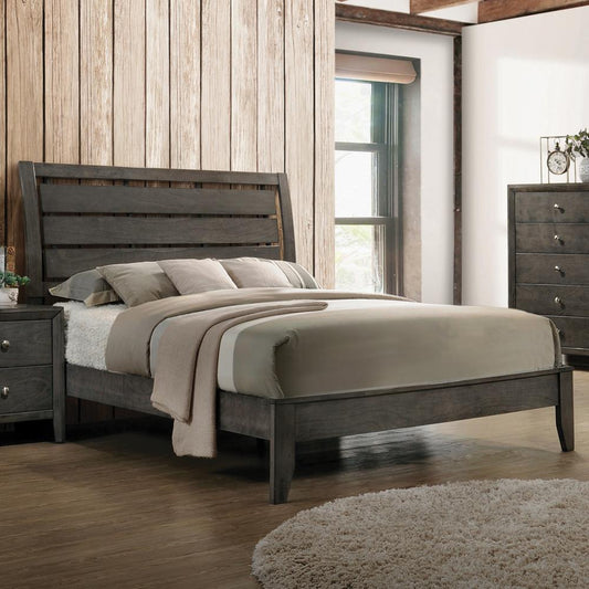 Serenity - Serenity Twin Panel Bed Mod Grey