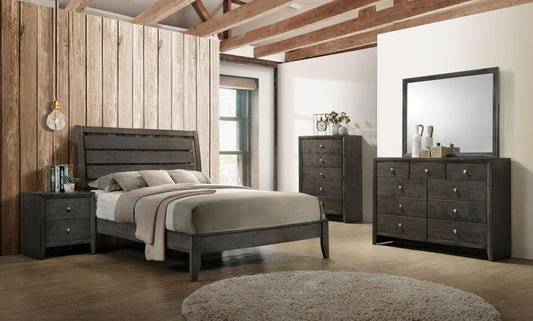 Serenity - Serenity Twin Panel Bed Mod Grey