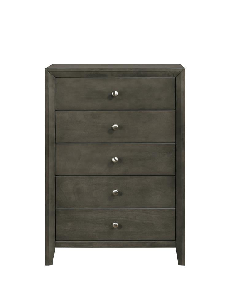 Serenity - Serenity 5-drawer Chest Mod Grey