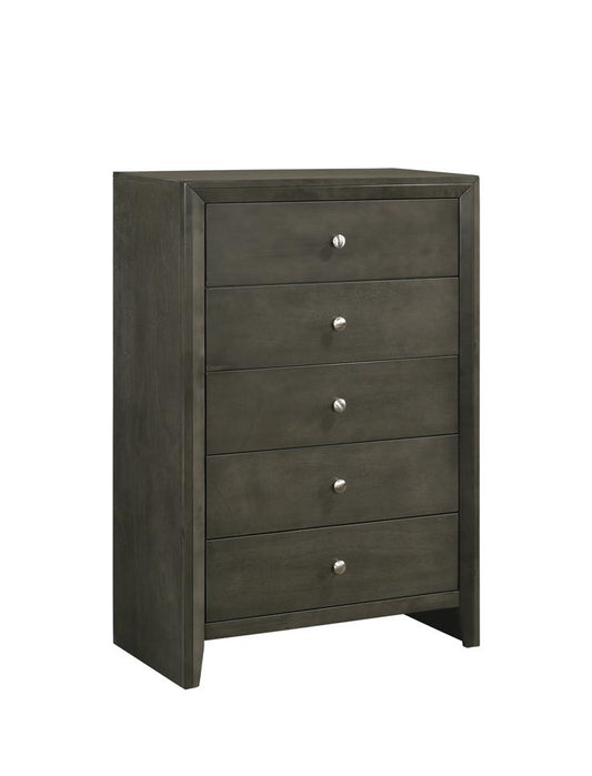 Serenity - Serenity 5-drawer Chest Mod Grey
