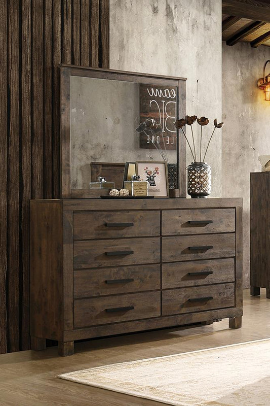 Woodmont - Woodmont Rectangle Mirror Rustic Golden Brown