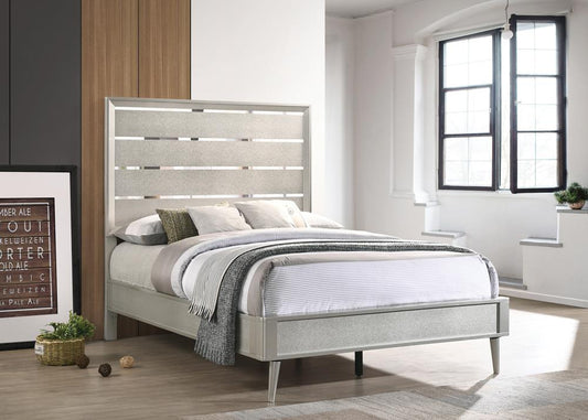 Ramon - Ramon Full Panel Bed Metallic Sterling
