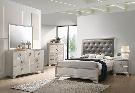 Salford - Salford 5-piece Queen Bedroom Set Metallic Sterling