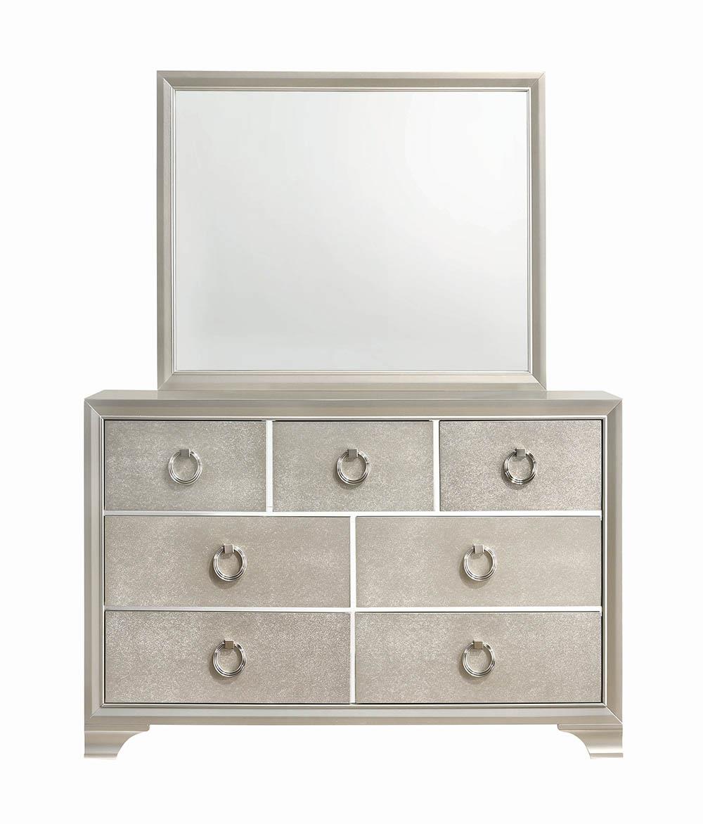 Salford - Salford Rectangular Mirror Metallic Sterling