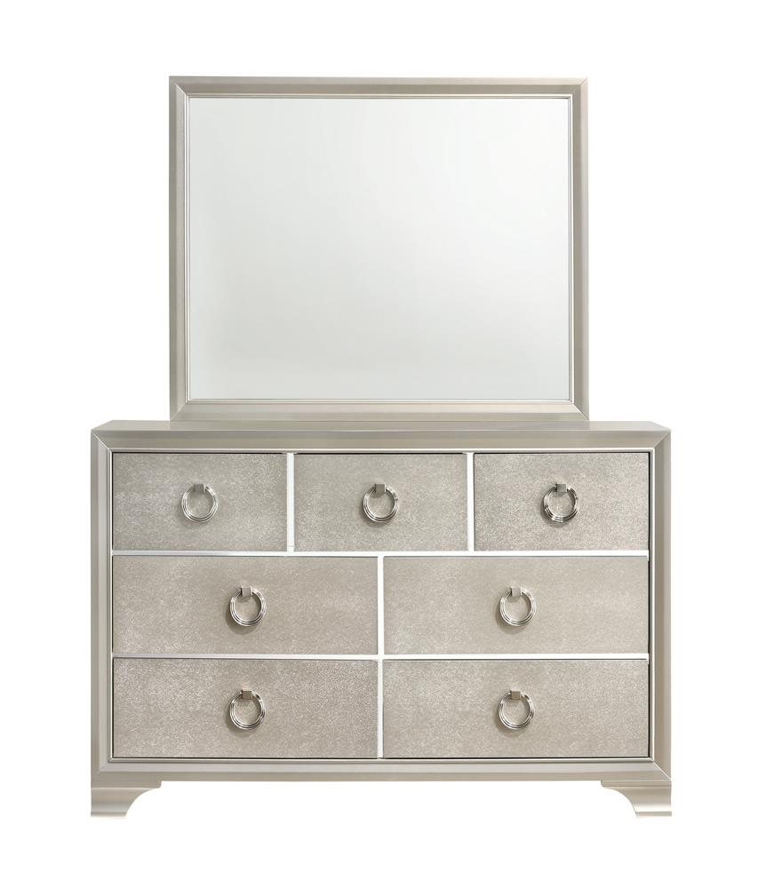 Salford - Salford Rectangular Mirror Metallic Sterling