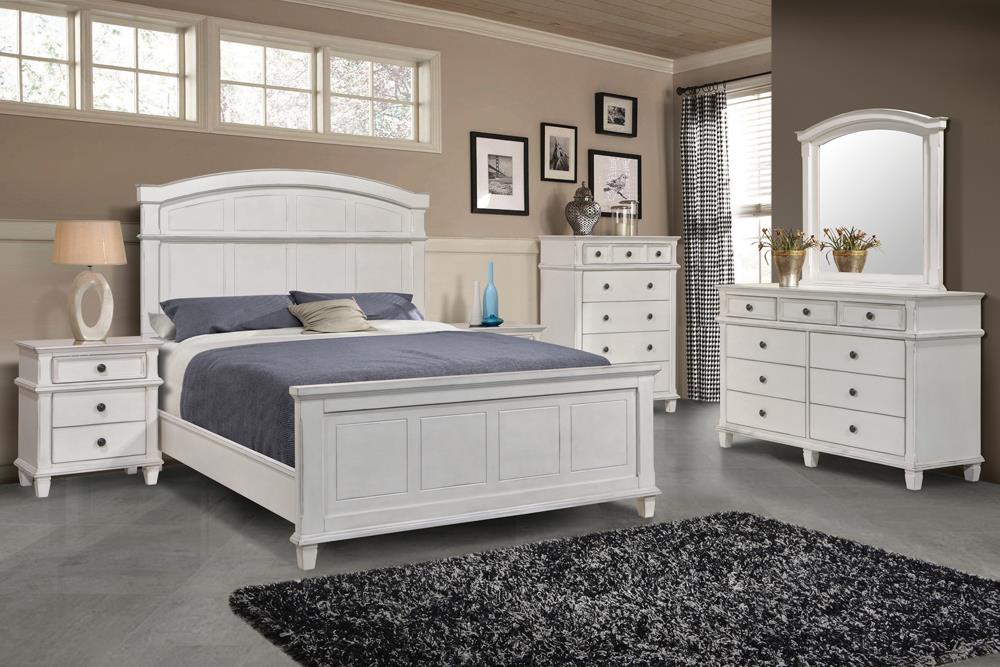 Carolina - Carolina Eastern King Panel Bed Antique White