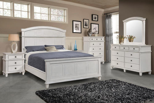 Carolina - Carolina 5-piece Queen Panel Bedroom Set Antique White