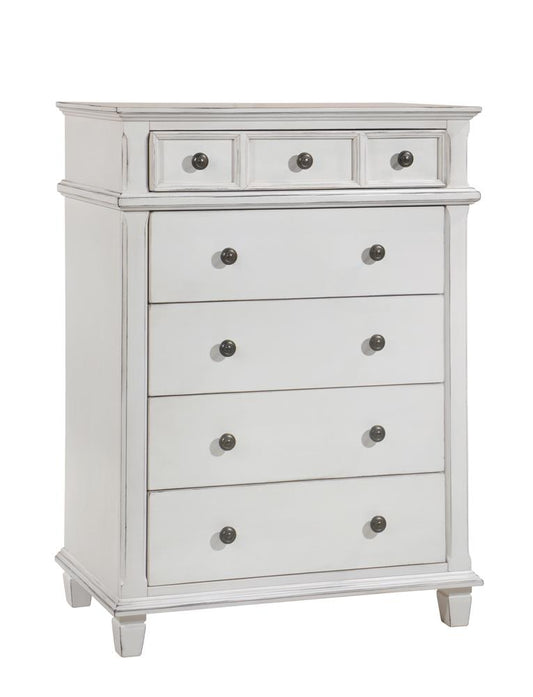 Carolina - Carolina 5-drawer Chest Antique White