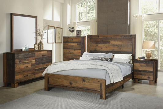 Sidney - Sidney Queen Panel Bed Rustic Pine