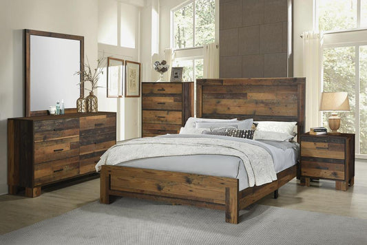 Sidney - Sidney 4-piece Twin Panel Bedroom Set Rustic Pine