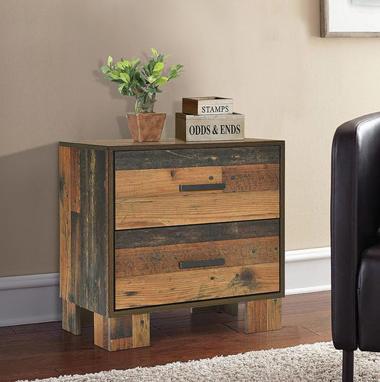 Sidney - Sidney 2-drawer Nightstand Rustic Pine