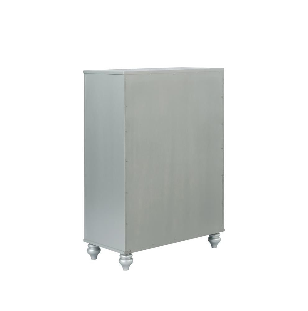 Gunnison - Gunnison 5-drawer Chest Silver Metallic