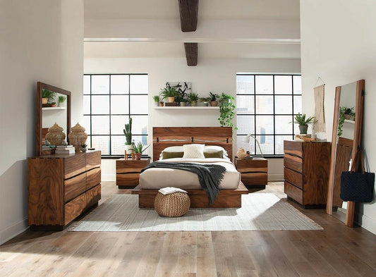 Winslow - Winslow Eastern King Bed Smokey Walnut and Coffee Bean