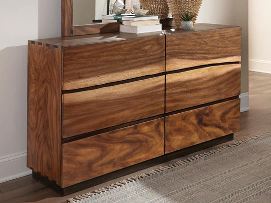 Winslow - Winslow 6-drawer Dresser Smokey Walnut and Coffee Bean