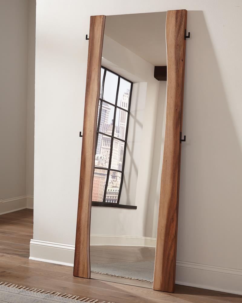 Winslow - Winslow Standing Mirror Smokey Walnut and Coffee Bean