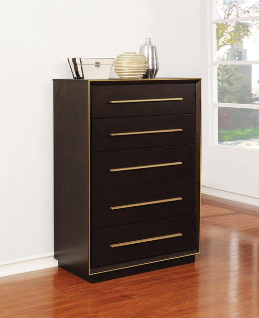 Durango - Durango 5-drawer Chest Smoked Peppercorn