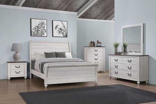 Stillwood - Stillwood 4-piece Queen Panel Bedroom Set Vintage Linen