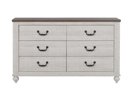 Stillwood - Stillwood 6-drawer Dresser Vintage Linen