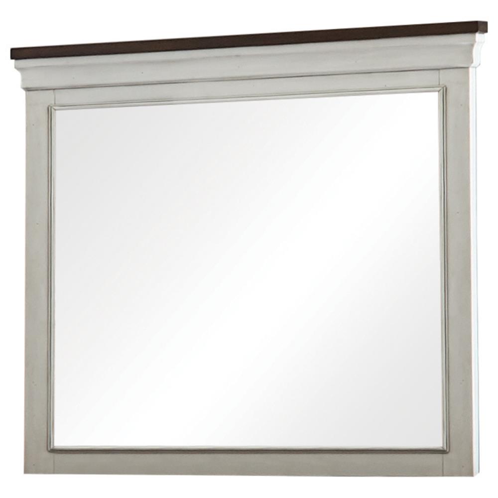 Hillcrest - Hillcrest Rectangular Dresser Mirror Dark Rum and White