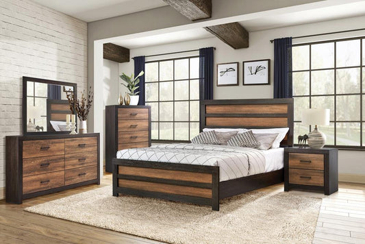 Dewcrest - Dewcrest 4-piece Eastern King Panel Bedroom Set Caramel and Licorice