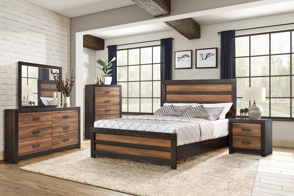 Dewcrest - Dewcrest Queen Panel Bed Caramel and Licorice