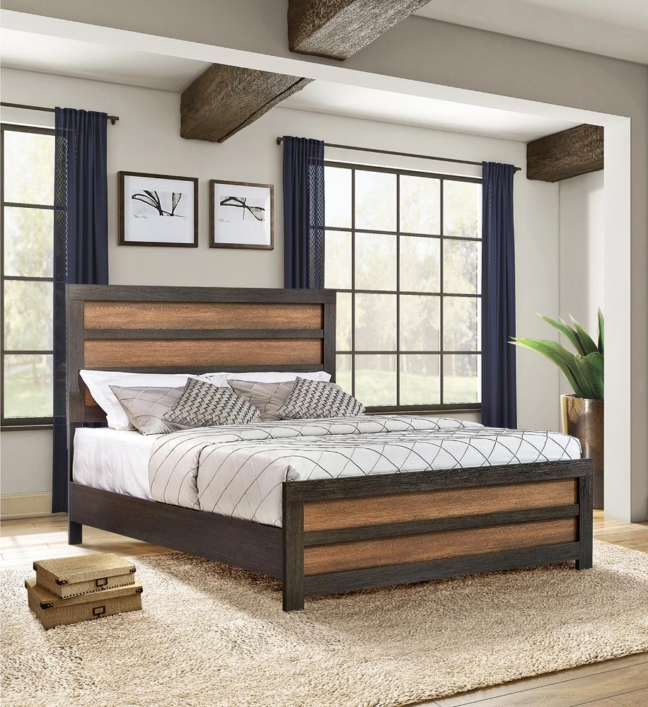 Dewcrest - Dewcrest Queen Panel Bed Caramel and Licorice