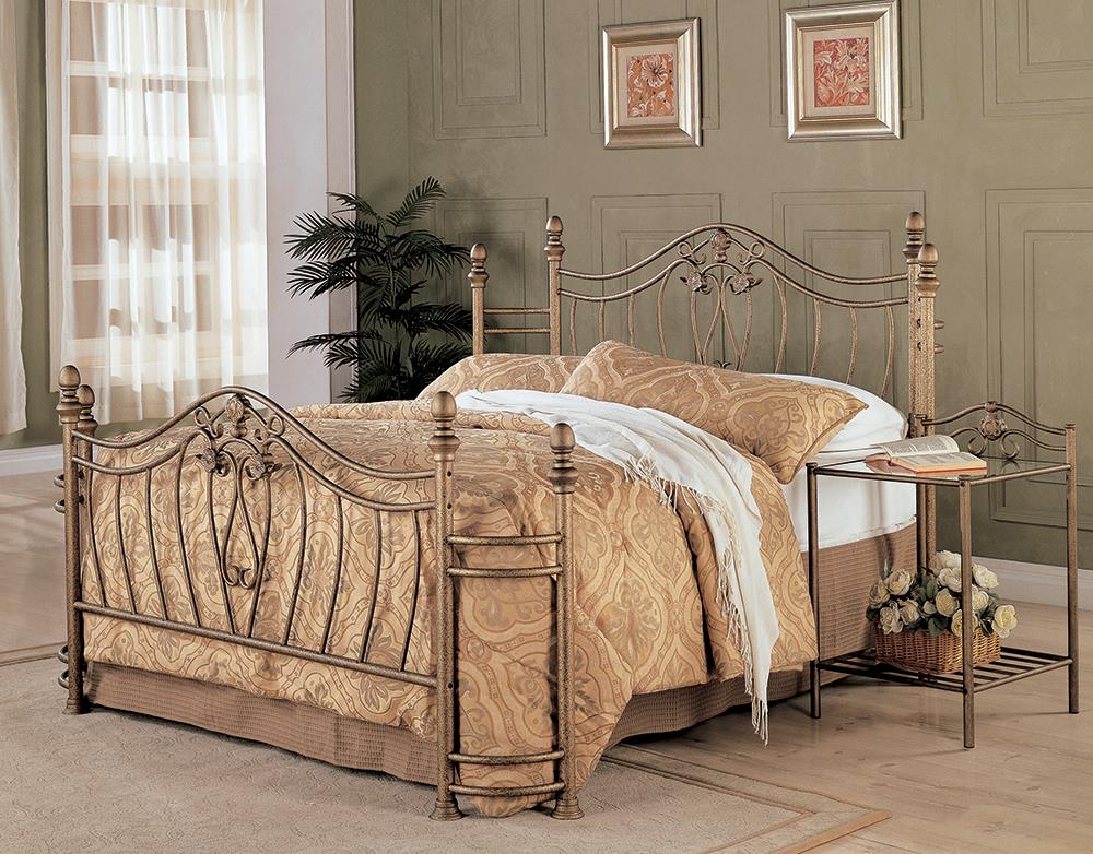 Sydney - Sydney Eastern King Bed Antique Brushed Gold