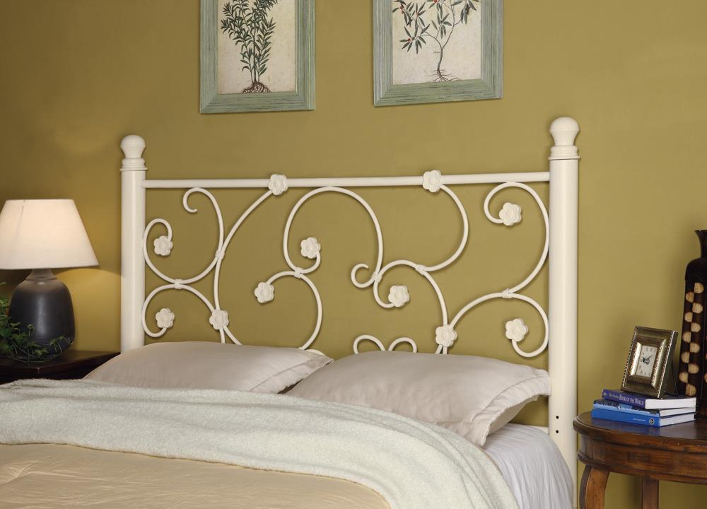 Chelsea - Chelsea Full/Queen Headboard with Floral Pattern White