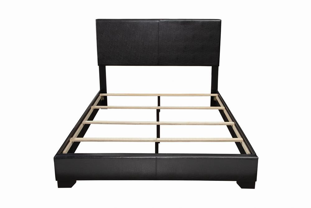 Conner - Conner California King Upholstered Panel Bed Black