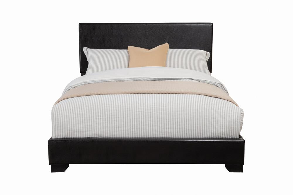 Conner - Conner California King Upholstered Panel Bed Black