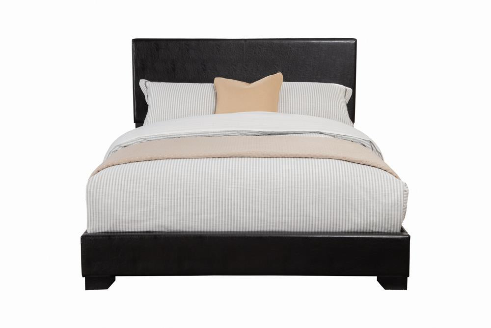 Conner - Conner Queen Upholstered Panel Bed Black