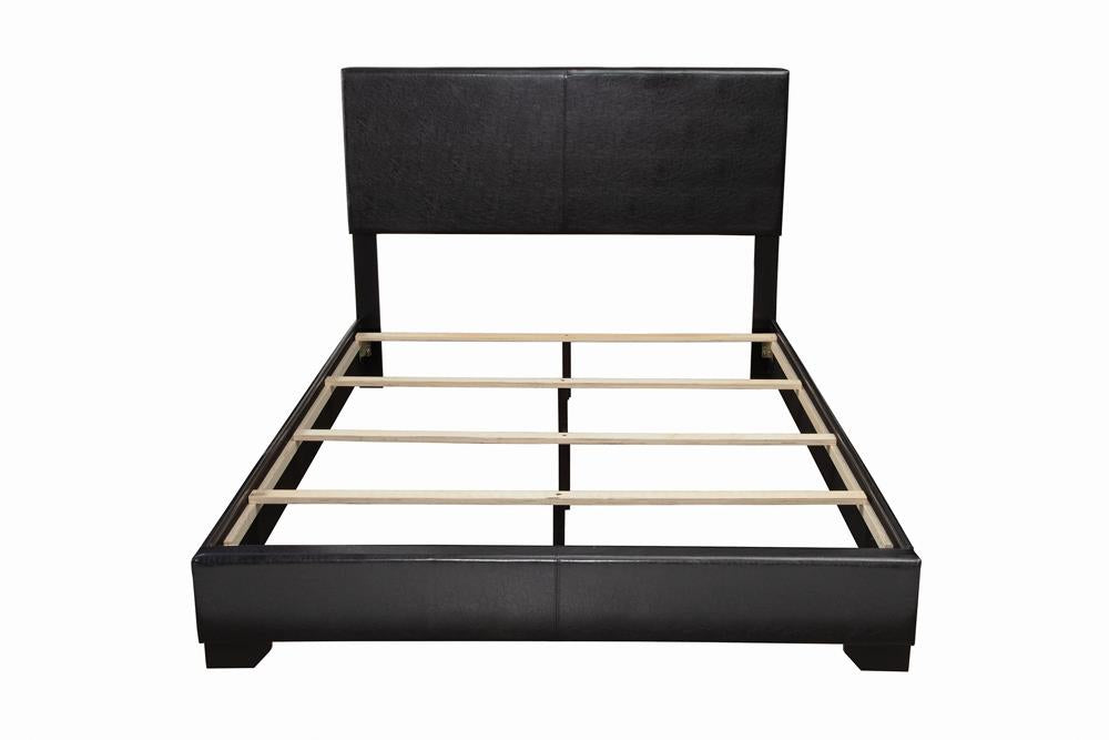 Conner - Conner Queen Upholstered Panel Bed Black