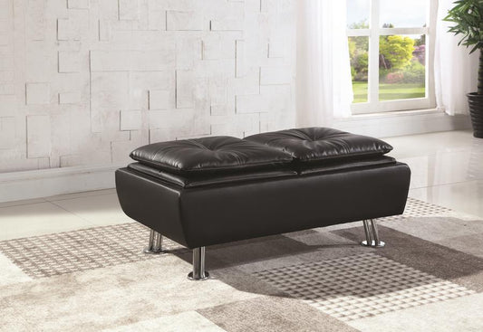 Dilleston - Dilleston Storage Ottoman with Removable Trays Black