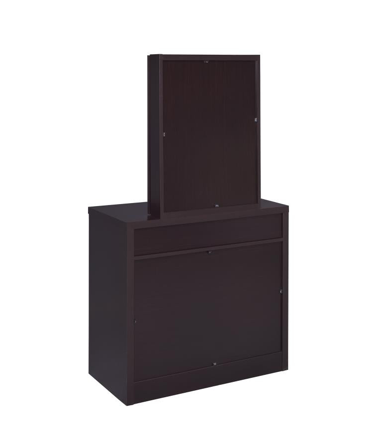 Harvey - Harvey 2-piece Vanity Set with Lift-Top Stool Cappuccino
