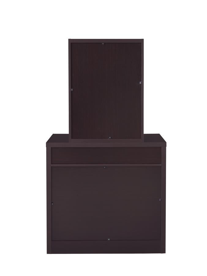 Harvey - Harvey 2-piece Vanity Set with Lift-Top Stool Cappuccino