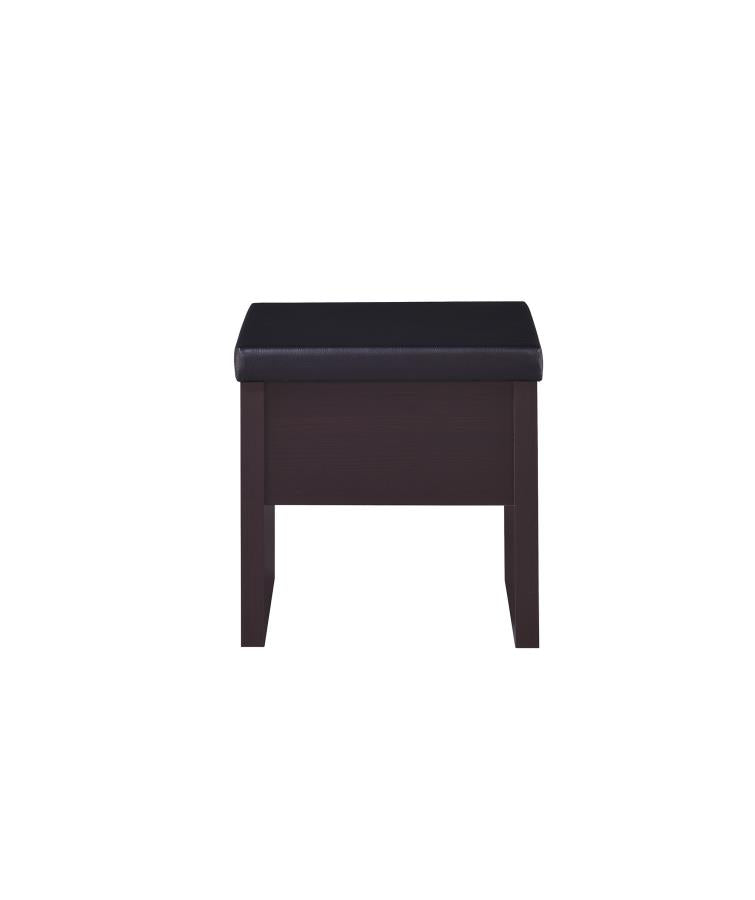 Harvey - Harvey 2-piece Vanity Set with Lift-Top Stool Cappuccino