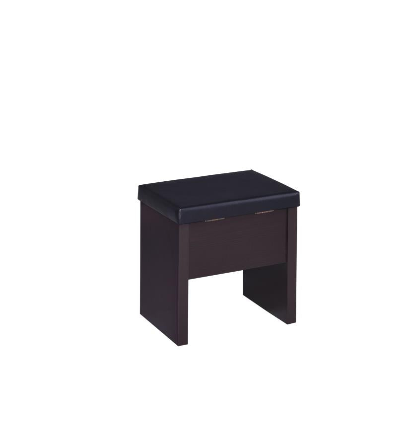 Harvey - Harvey 2-piece Vanity Set with Lift-Top Stool Cappuccino