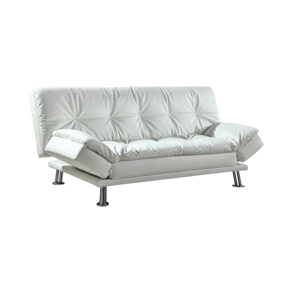 Dilleston - Dilleston Tufted Back Upholstered Sofa Bed White