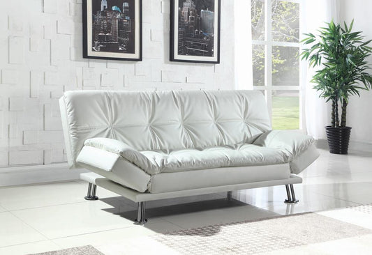 Dilleston - Dilleston Tufted Back Upholstered Sofa Bed White