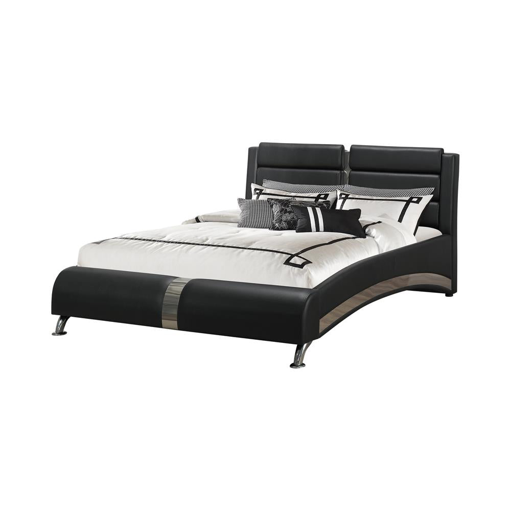 Jeremaine - Jeremaine Eastern King Upholstered Bed Black