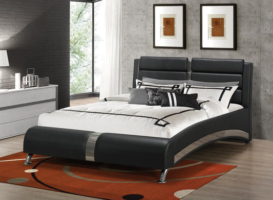 Jeremaine - Jeremaine California King Upholstered Bed Black