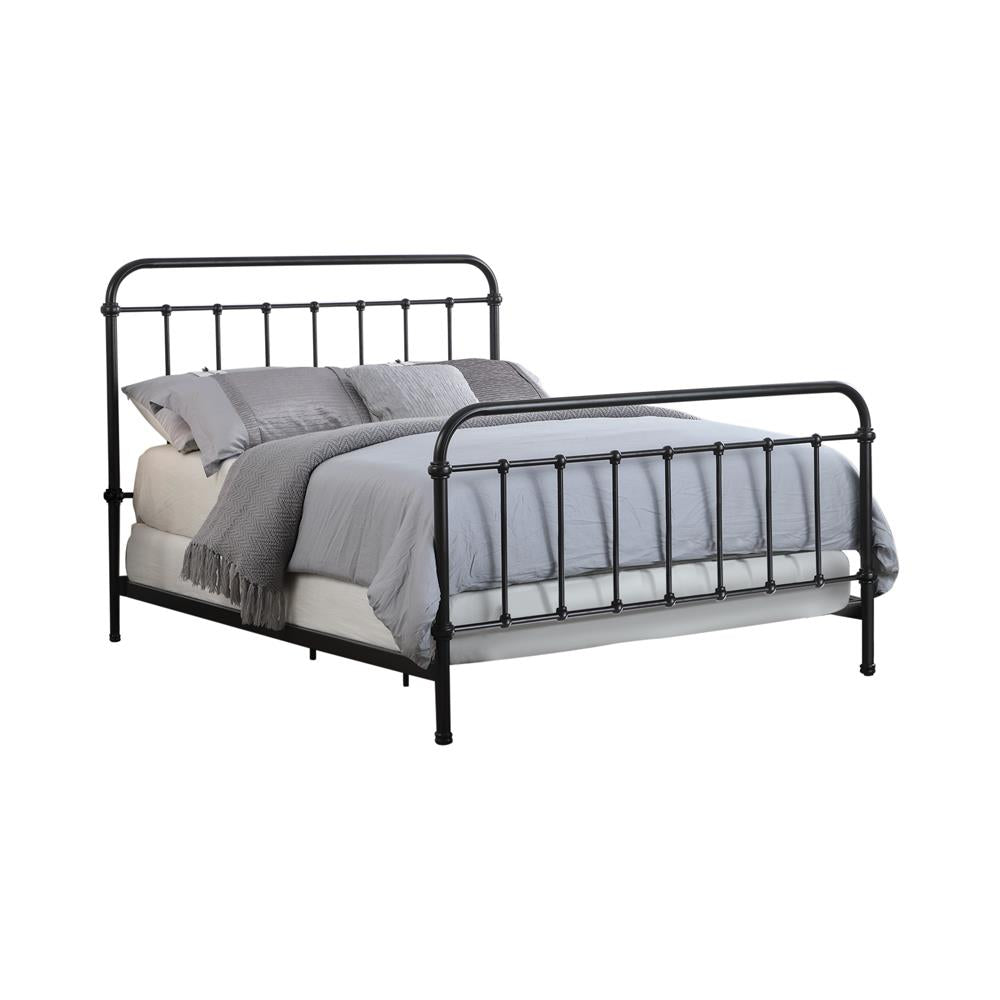 Livingston - Livingston Queen Panel Metal Bed Dark Bronze